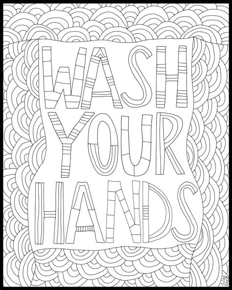 Wash your hands coloring page. Free Coloring Pages for All Ages — Swallowfield