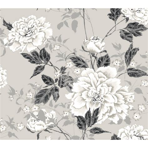 179,000+ vectors, stock photos & psd files. Vintage Floral Gray Peel & Stick Wallpaper by Drew ...