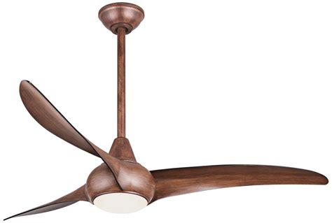 Ceiling fans may still be notorious for being eyesores, but plenty of models now exist without the gaudy candelabra lights and annoying pull chains. Minka Aire 52 Inch Distressed Koa Light Wave LED Ceiling Fan