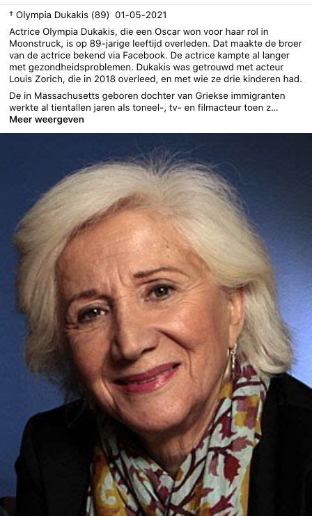 (exact times & locations subject to change). Olympia Dukakis (89) 01-05-2021 in 2021 | Mensen