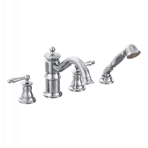 1 moen kitchen sink faucets comparison table. TS213 : Moen TS213 Waterhill 4-Hole High Arc Roman Tub ...
