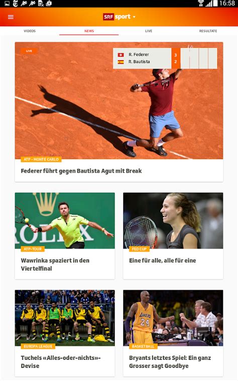 Watch atp/wta live tennis matches and tv channels streams online for free without registration! SRF Sport - Fussball, Tennis, Ski, Hockey - Android Apps ...