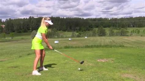 I don't have any heroes but i admire michelle wie and minea blomqvist, a top finnish golfer. Matilda Castren - YouTube