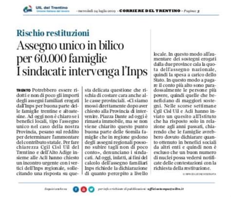 L'assegno al nucleo familiare (anf) rappresenta un sostegno economico erogato dall'inps per le. Assegno unico in bilico per 60.000 famiglie I sindacati ...