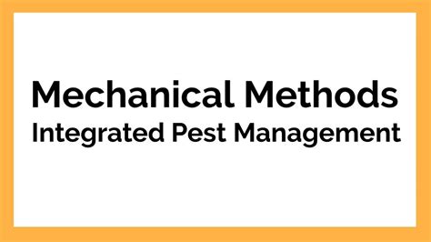 The book opens with a general introduction to entomology and includes. Mechanical Control of Insects| Integrated Pest Management ...