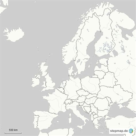 Leere europakarte zum ausdrucken pdf. Stumme Karte EU (s/w) von N_Orlemann - Landkarte für ...