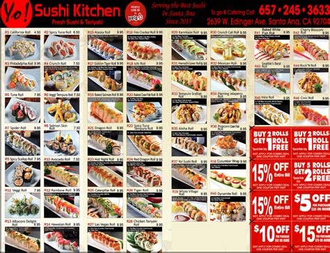 Speisekarte, fotos und ortsinformation für peking kitchen in santa ana, , ca erhalten. Menu - Yo! Sushi kitchen and Teriyaki