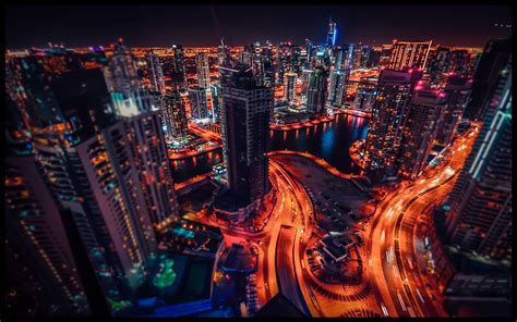 Dubai City Night Photo From The Window Of The Grosvenor Hotel Emirates ...