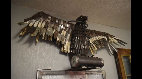 Harley davidson sculpture → size: Welded Eagle Sculpture | Harley Davidson #2 - YouTube