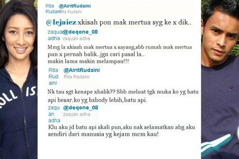 Mohamad zaquan adha bin abd. Rita Rudaini Bengang Kerana Di Malukan Dalam Twitter ...
