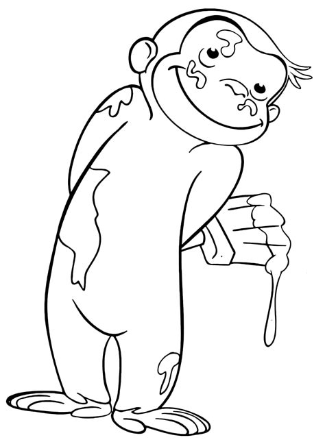 Curious george coloring page is one of the coloring pages listed in the curious george coloring pages category. Curious George - George is painting