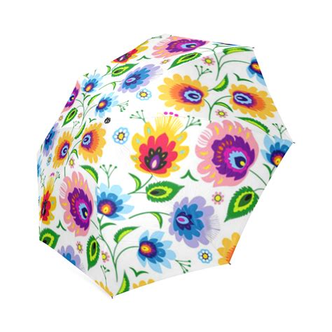 See more ideas about polish folk art, polish, polish traditions. Vintage Polish Floral Pattern Foldable Umbrella ...