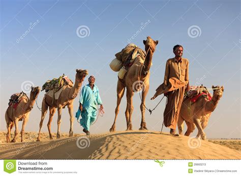 Google street view in the desert is a camel. Camel Man Leads His Camels Across The Thar Desert ...