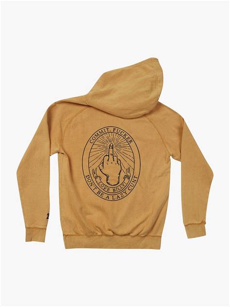 Free return, stylish & trendy hoodies, register and get 10% off, shop now! Love Billy! | Mustard Middle Fingers Up Hoodie | Hoodies ...
