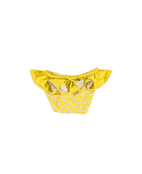 Y aquí tenéis el conjunto #vestido y #culetin de #chimcatapum en tonos celestes y amarillos. Culetín Niña AL AGUA PATOS Corazones Amarillo - Ro Infantil