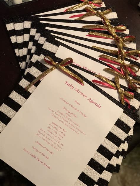 Here are our tips to plan the best party. Baby shower agenda Kate spade | Baby shower agenda, Kate spade baby shower, Baby shower program