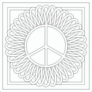 Therapeutic effects of coloring pages. Peace Symbol Coloring Page | Mandala coloring pages ...