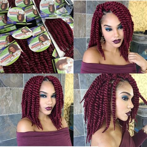 The red crochet hairstyle isn't so bad after all, this look above just shows that this is simply the right kind of protective hairstyle to get when you need to pair it with elaborate makeup for a less intimidating look. HAVANA MAMBO TWIST 12" 1B | Crochet braids hairstyles ...