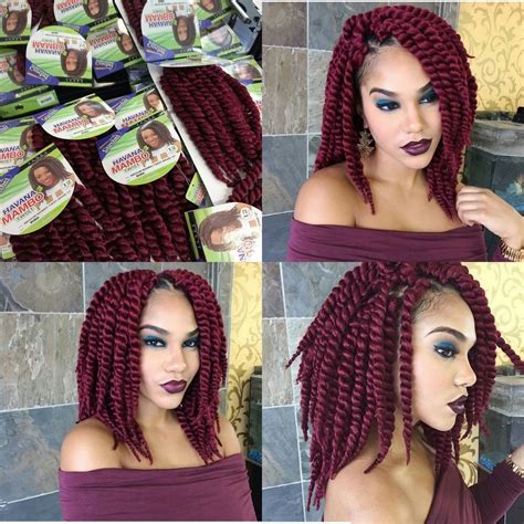 The red crochet hairstyle isn't so bad after all, this look above just shows that this is simply the right kind of protective hairstyle to get when you need to pair it with elaborate makeup for a less intimidating look. HAVANA MAMBO TWIST 12" 1B | Crochet braids hairstyles ...