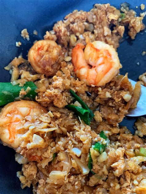 I added fresh ginger and garlic to the sauce. Thai fried cauliflower rice | Recipe | Cauliflower rice ...
