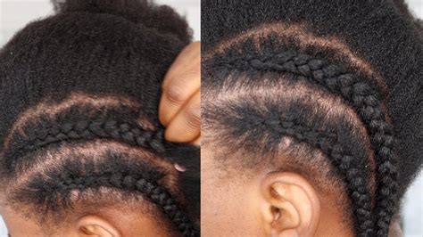 You can dry it overnight or use a dryer. 101 HOW TO CORNROW/BRAID NATURAL HAIR - BY YOURSELF FOR ...