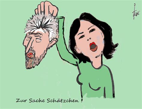 Die grüne kanzlerkandidatin annalena baerbock geriet zuletzt immer wieder in kritik. Zur Sache Schätzchen von tiede | Politik Cartoon | TOONPOOL