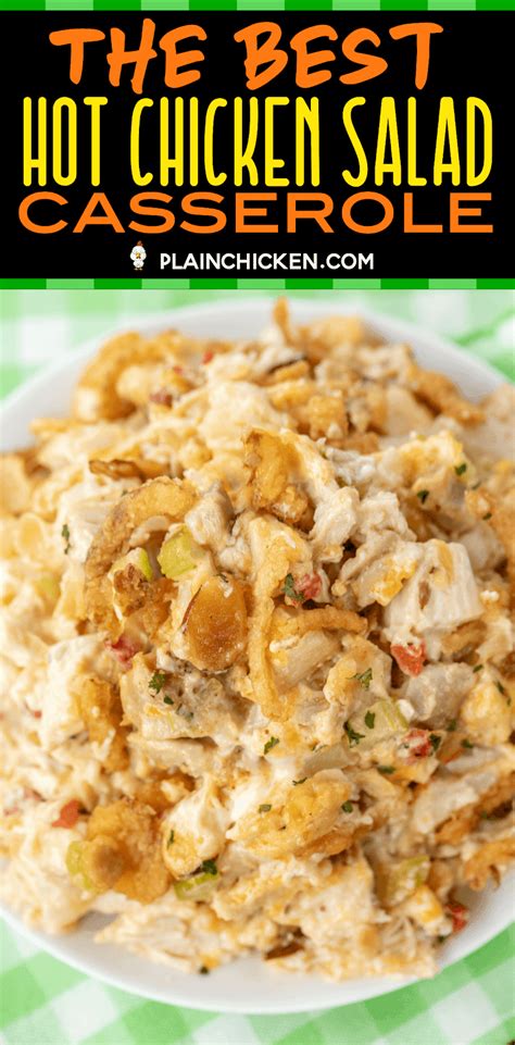 Sprinkle with cheese and bread crumbs. Hot Chicken Salad Recipe With Water Chestnuts / 10 Best ...