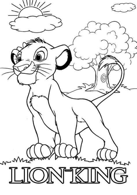 We have pictures with dinosaurs for kids of different ages: Cartoon Lion King Coloring Pages For Kids in 2020 | Lion ...