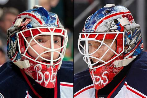 Columbus blue jackets goaltender matiss kivlenieks died of chest trauma from an errant fireworks mortar blast in what authorities described monday as a tragic accident at a michigan home on the. I Love Goalies!: Sergei Bobrovsky 2014-15 Mask