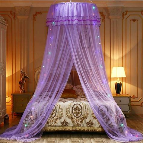 Lovely white custom wooden bed with cool canopy bed curtains and. Canopy Bed Curtain for Girls Adults-Dome Bed Net for Twin ...