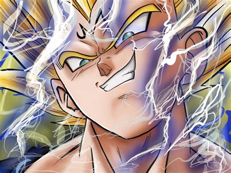 How strong was majin vegeta vs goku? Stampe artistiche, quadri e poster con anime, dragonball ...