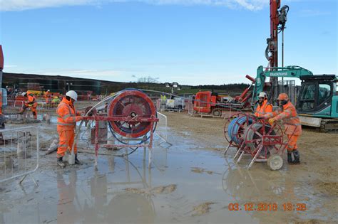 It has lost its shine and has white residue all over. Rock Grouting - Bachy Soletanche