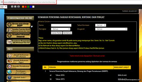 Semakan keputusan murid ke tahun satu ambilan 2021 untuk seluruh negeri di pada tahun lepas, keputusan telah dibuka untuk semakan mulai 1 ogos 2019. Panduan Semakan Penerima Darjah Kebesaran, Bintang Dan ...