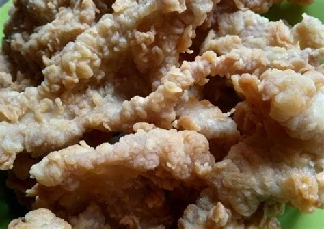 Resep kulit ayam krispy awet kriuk tahan lama bahan kulit ayam krispy, 400 gram kulit ayam bisnis oleh oleh keripik kulit ayam gurih garing tahan lama. Resep: Kulit ayam krispi Untuk Pemula ! - Resep Masakan