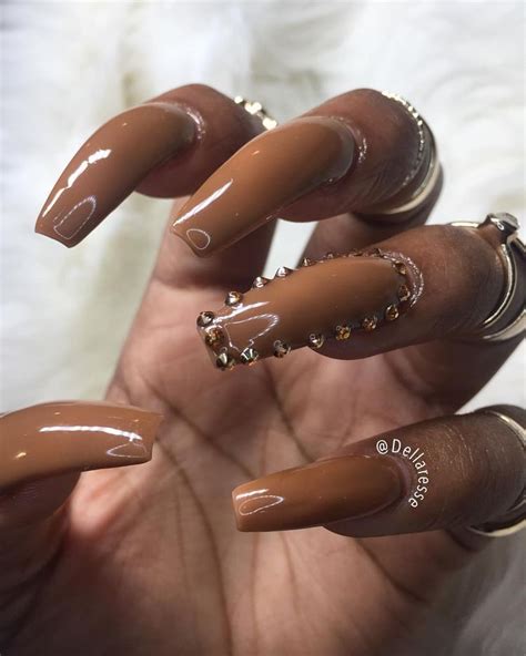 No damage to the natural nails. Pin by Trina on ɴᴀɪʟs | Brown acrylic nails, November ...