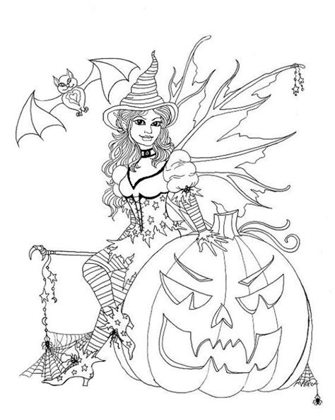 Scary ghost coloring pages, cats, bats coloring pages, pumpkins, coloring pages of witches and scarecrows are just a few of the many printable halloween coloring pages, coloring. Omeletozeu | Witch coloring pages, Fairy coloring ...