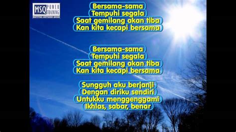 Dan pengorbanan terpaksa dihadapi demi kejayaan terdidik sejak mula tabah berusaha tanpa cuba melangkah tak kemana di mana kau berada pencapaian tak tiba dengan mudah kini standing in the eyes of the world hanyalah selangkah dari nyata keazaman membara dijiwa menanti. LIRIK GEMILANG ELLA.wmv - YouTube