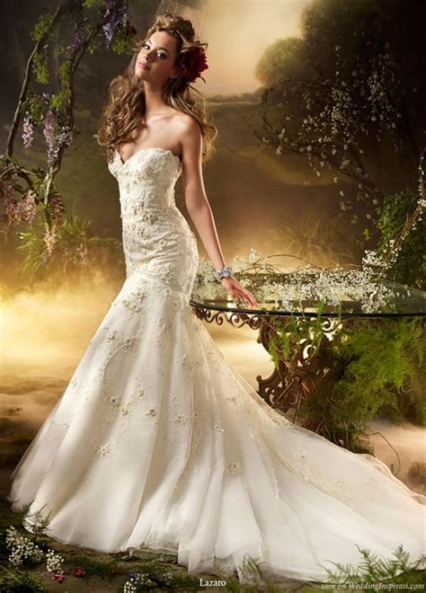 Wedding dress with embroidered flowers. The Trend Wedding Dresses: Lazaro Spring 2010 Bridal ...