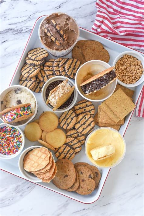 My question is, is there such a thing as creamy homemade low fat ice cream or frozen yogurt and if yes, would you. Ice Cream Sandwich Snack Board (Your Homebased Mom) in ...