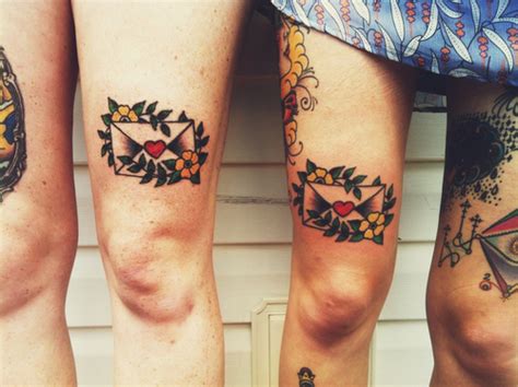 It's up to y'all to decide that. Cute matching envelope tattoos - Things&Ink