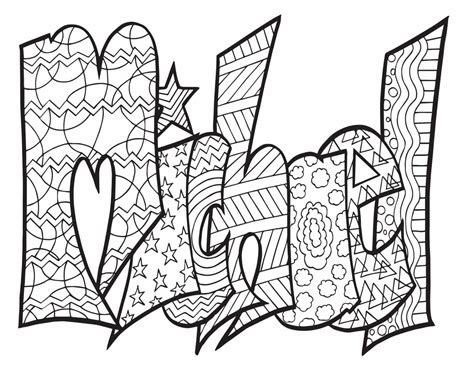Grab this inspirational coloring page!in the playroom. MICHAEL - Two Free Printable Coloring Page — Stevie ...