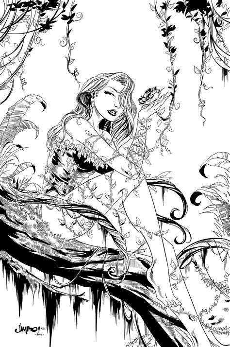 Looking for some adult coloring pages? Poison ivy coloring pages to download and print for free