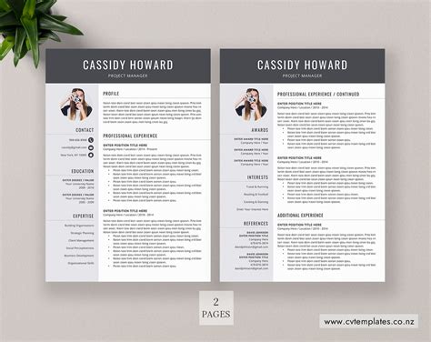 Explore the best cv formats that will help you land a job, plus learn how to structure each. CV Template, Professional Curriculum Vitae, Minimalist CV ...