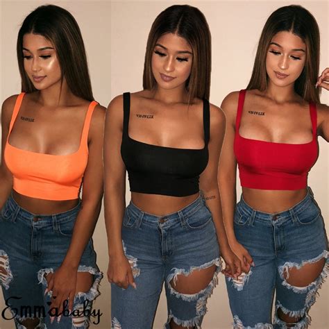 We've pulled some of the top pics from there so you are very welcome. Sexy Women Solid Strappy Tank 2019 Vest Crop Top Summer ...