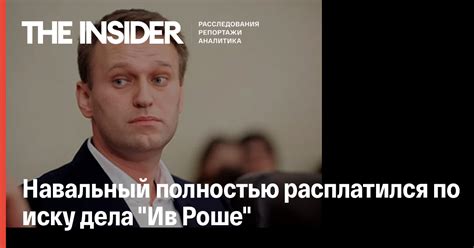 Оппозиционер алексей навальный заявляет, что он полностью невиновен, и что дело сугубо политическое. Навальный полностью расплатился по иску дела "Ив Роше"