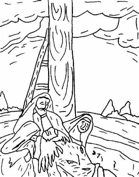 He is surrounded by his parents and the 3 kings. Jesus On The Cross Coloring Pages - Coloring Home