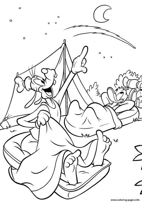 Artistic or educative coloring pages ? Camping Disney Kids Coloring Pages Printable