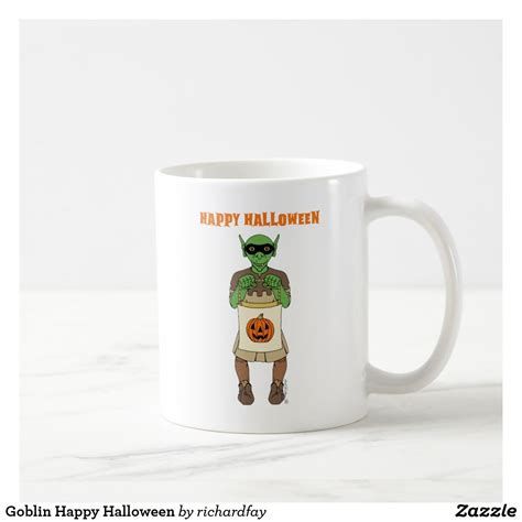 Our company has gained name and fame in offering custom coffee mugs to our important clients. Goblin Happy Halloween Coffee Mug | Mugs, Halloween coffee ...