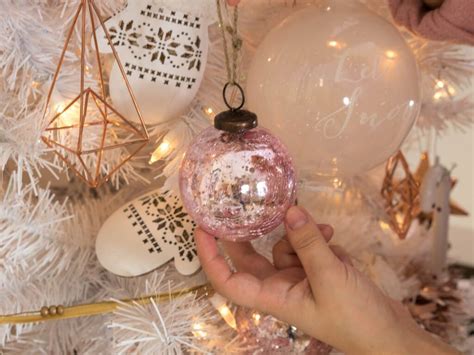 20pcs mixed black gray brown white decorative wicker rattan ball vase filler floral arrangement chri. White Christmas Tree with stylish rose gold and pink ...