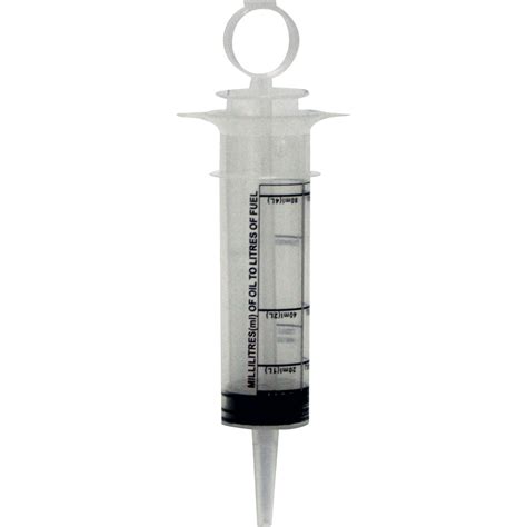 I will explain things to look for before taking. SCA 2 Stroke Oil Mixing Syringe - 80mL | Supercheap Auto